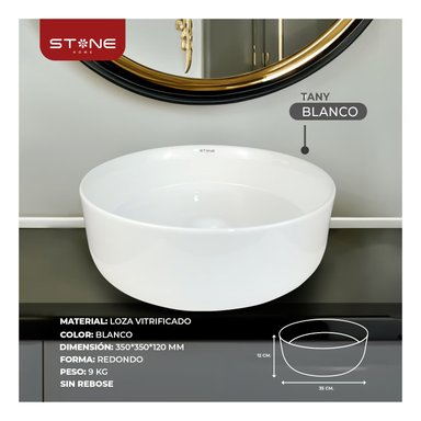 BOWL TANY BLANCO  -  STONE - 3