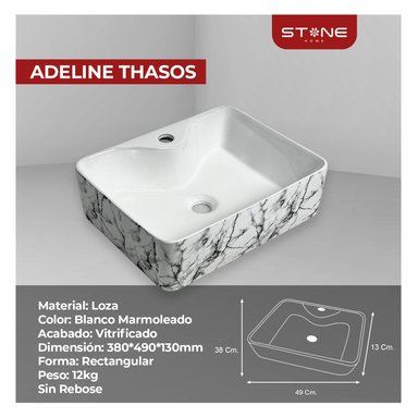 COMBO DE INODORO SANDER BLANCO + BOWL ADELINE THASOS + DESAGUE POP UP - 3