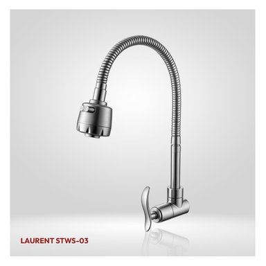 COMBO DE LAVADEROS DE ACERO SIGNATURE STP3937 STONE + DESAGUE C/TRAMPA DE I.5' + LLAVE DE COCINA A LA PARED LAURENT STWS-03 STONE - 3