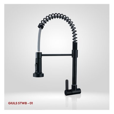 COMBO LAVADERO  LUXURE STLU7845+ LLAVE GIULS STWB-01 BLACK CON ESCURRIDOR(EXONERADO) - 3