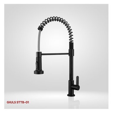 COMBO LAVADERO  LUXURE STLU7845+ LLAVE GIULS STTB-01 BLACK CON ESCURRIDOR(EXONERADO) - 3