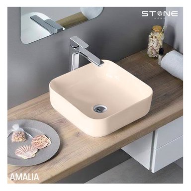 COMBO INODORO ONE PIECE ESSENCE BONE + BOWL AMALIA BONE STONE + DESAGUE POP UP GRANDE + 1 TUBO DE ABASTO 1/2*1/2 RUMI - 5