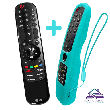 CONTROL LG MR 22GN MAGIC FUNDA CELESTE FOSFORESCENTE - 1