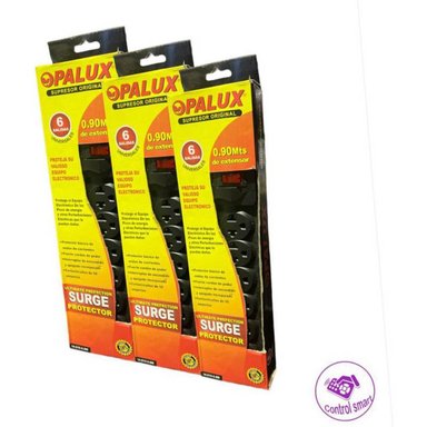 SUPRESOR DE PICOS OPALUX CON SWICTH 6 TOMAS UNIVERSALES 0.90MTS
