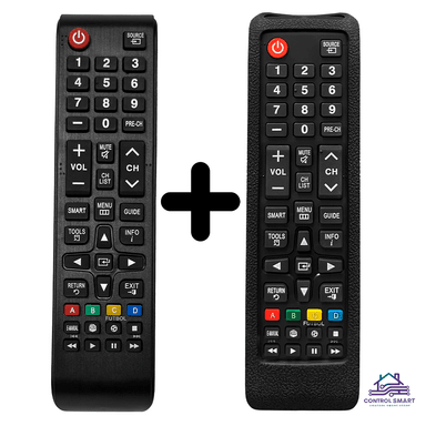 CONTROL SIKAI REMOTO SAMSUNG SMART TV + FUNDA PROTECTOR NEGRO - 1