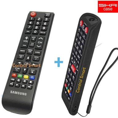 CONTROL SIKAI REMOTO SAMSUNG SMART TV + FUNDA PROTECTOR NEGRO - 3