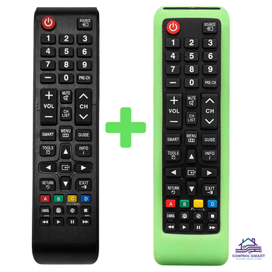 CONTROL SIKAI SMART TV REMOTO SAMSUNG FUNDA PROTECTOR VERDE - 1
