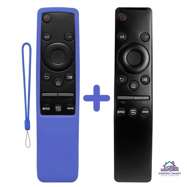 CONTROL A1 BN59-01310 REMOTO TV SAMSUNG SMART + FUNDA SILICONA AZUL - 1