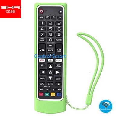 FUNDA SIKAI SILICONA CONTROL LG AKB VERDE FOSFORESCENTE