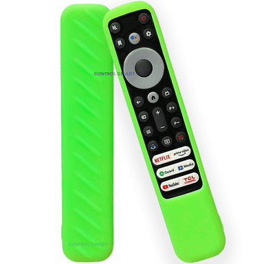 FUNDA PROTECTORA DE SILICONA PARA CONTROL REMOTO TCL- VERDE FORESCENTE - 1