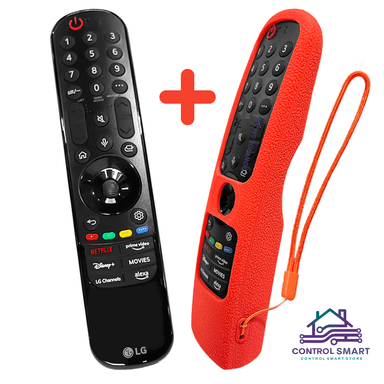 CONTROL LG MR24GA MAGIC REMOTE 2024 + FUNDA SILICONA NARANJA - 1