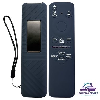 FUNDA DE SILICONA CERRADA PARA CONTROL SAMSUNG SOLAR SMART TV MODELO 2023-2024– AZUL NOCHE - 1