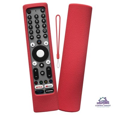 FUNDA ANTIDESLIZANTE DE SILICONA PARA CONTROL JVC RM-C3295 / 3293 / 3597 COLOR ROJO - 1