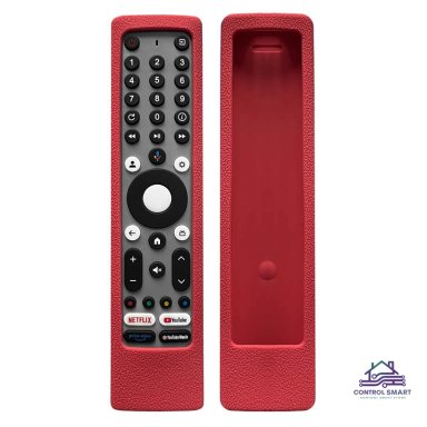 FUNDA ANTIDESLIZANTE DE SILICONA PARA CONTROL JVC RM-C3295 / 3293 / 3597 COLOR ROJO - 2