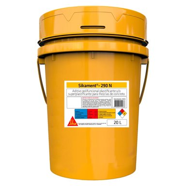 ADITIVO SIKA PLASTIFICANTE E IMPERMEABILIZANTE PARA CONCRETO 290N X 20LT
