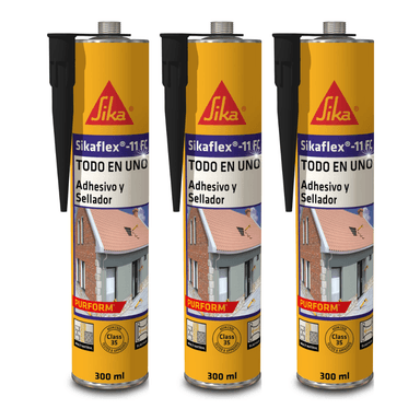 SELLADOR SIKA FISURAS FLEX 11FC PURFORM NEGRO 300 ML PACK X3