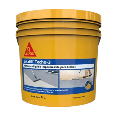 SET SIKAFILL TECHO 3 GRIS X 20LT + SIKAFILL TECHO 3 GRIS X 4LT - 3
