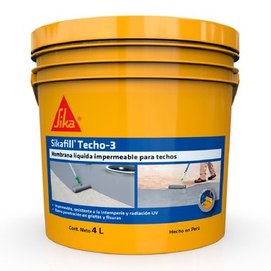 PACK IMPERMEABILIZANTE PARA TECHOS SIKAFILL TECHO 3 X 4LT GRIS Y SIKAFLEX X 400ML - 2