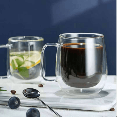 SET 4 TAZAS DE VIDRIO DOBLE FONDO 440ML