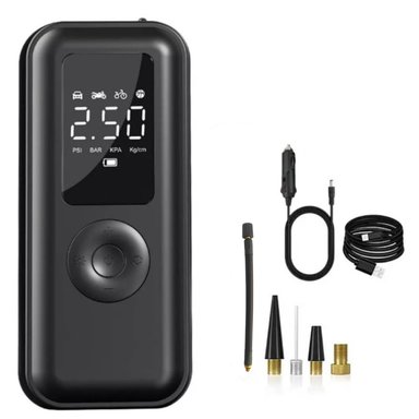 MINI COMPRESOR DE AIRE SEISA AF-C03 RECARGABLE PORTATIL INFLADOR DE LLANTAS PARA MOTO BICICLETA