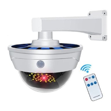 LAMPARA SR-2118B CON PANEL SOLAR PARA EXTERIOR JARDIN PARED SIMULADOR CAMARA