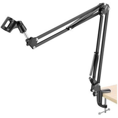 SOPORTE PARA MICROFONO BN35 BRAZO PLEGABLE ESCRITORIO RACK ALUMINIO