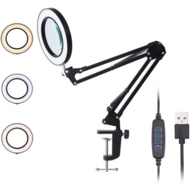 LAMPARA PARA ESCRITORIO LUPA 10 X SEISA NEGRO - 3
