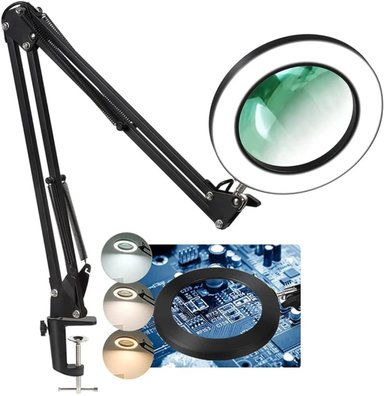 LAMPARA PARA ESCRITORIO LUPA 10 X SEISA NEGRO - 4