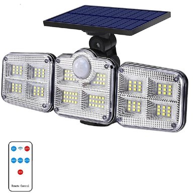 LAMPARA REFLECTOR PANEL SOLAR EXTERIOR HOGAR SENSOR DE MOVIMIENTO