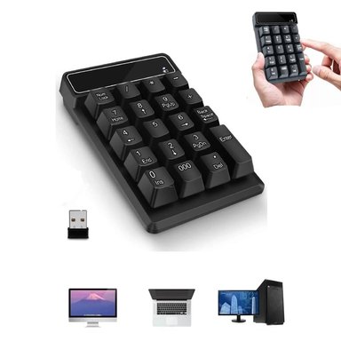TECLADO PC LAPTOP INALÁMBRICO CMK-K3 NUMERICO ADAPTADOR USB - 1