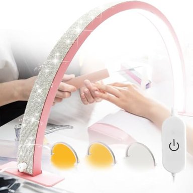 LAMPARA LED PARA MESA ESCRITORIO MEDIA LUNA COSMETICA 36W