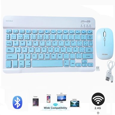 KIT TECLADO Y MOUSE DUAL BLUETOOTH 2.4G PC LAPTOP ANDROID IOS - 2