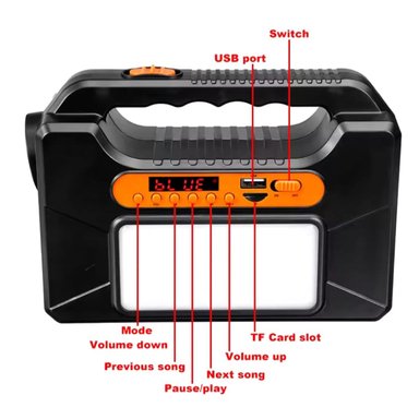 KIT PARLANTE RADIO FM CON PANEL SOLAR - 2