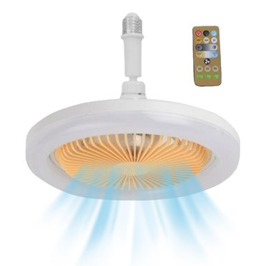 FOCO VENTILADOR DE TECHO LED BLANCO CON AMARILLO CALIDO 50W CON CONTROL - 5