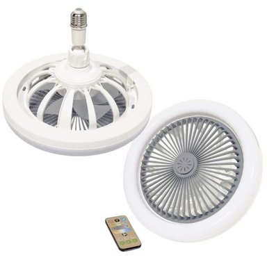 FOCO VENTILADOR DE TECHO LED BLANCO CON GRIS CALIDO 50W CON CONTROL - 3