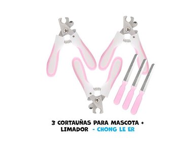 CORTAUÑAS PERRO CHONG LE ER X3 CORTAUÑAS MASCOTAS MÁS LIMPIADOR