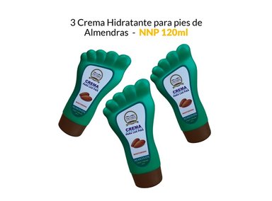 CREMA HIDRATANTE PIES NEVADA NATURAL PRODUCTS AROMÁTICA 3 UNIDADES ALMENDRAS NNP 120ML