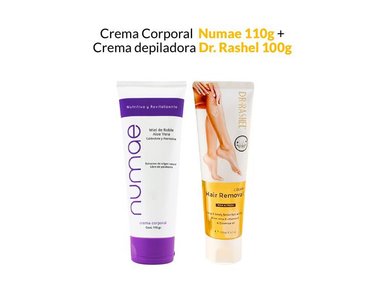 CREMA CUERPO NUMAE AROMÁTICA 110G + DEPILADORA DR RASHEL 100G