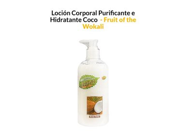 LOCIÓN CUERPO FRUIT OF THE WOKALI AROMÁTICA 500ML PURIFICANTE E HIDRATANTE COCO - 1