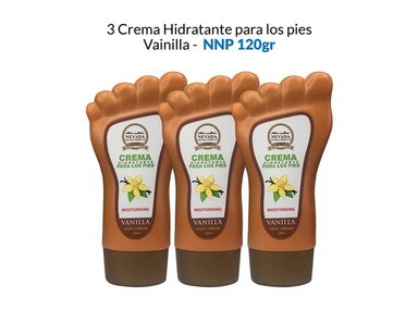 CREMA HIDRATANTE PIES NEVADA NATURAL PRODUCTS AROMÁTICA 3 UNIDADES VAINILLA 120ML