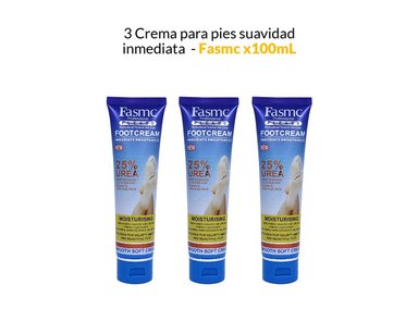 CREMA PIES FASMC AROMÁTICA 3 UNIDADES SUAVIDAD INMEDIATA 25% UREA 100ML