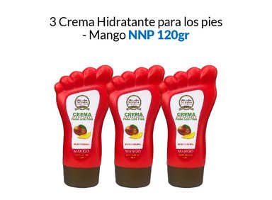 CREMA HIDRATANTE PIES NEVADA NATURAL PRODUCTS AROMÁTICA 3 UNIDADES MANGO 120ML
