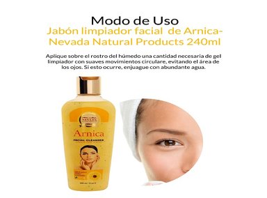 JABON FACIAL NEVADA NATURAL PRODUCTS LIMPIADOR ARNICA 240 ML - 2