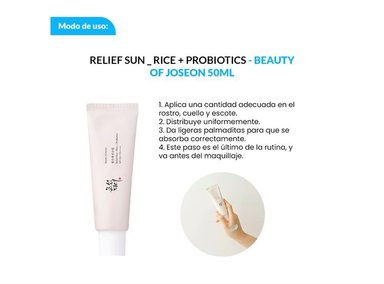TRATAMIENTO FACIAL BEAUTY OF JOSEON RELIEF SUN _ RICE + PROBIOTICS 50 ML - 2