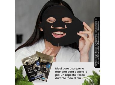 MASCARILLA BIOAQUA 30G NEGRA HIDRATANTE HYALURONAN 10 UDS - 3