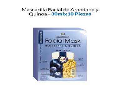 MÁSCARA FACIAL FRUIT OF THE WOKALI 30ML ARANDANO Y QUINOA 10 PIEZAS