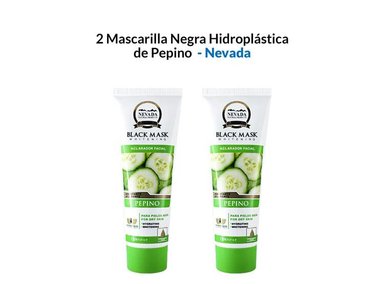 MASCARILLA NEVADA NATURAL PRODUCTS 120G NEGRA HIDROPLÁSTICA PEPINO 2 UNIDADES