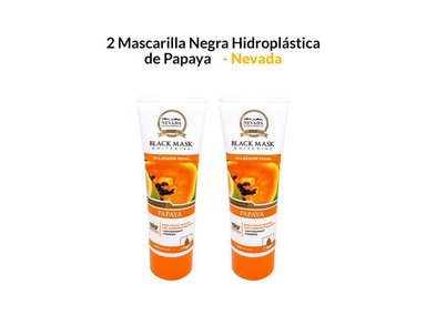 MASCARILLA NEVADA NATURAL PRODUCTS 120G NEGRA HIDROPLASTICA PAPAYA 2 UNIDADES