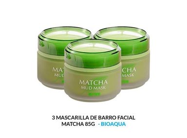 MASCARILLA LAIKOU 85G BARRO FACIAL MATCHA 3 UNIDADES