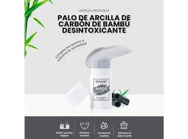 MASCARILLA DR RASHEL 42G CARBÓN BAMBÚ 2 UNIDADES - 5